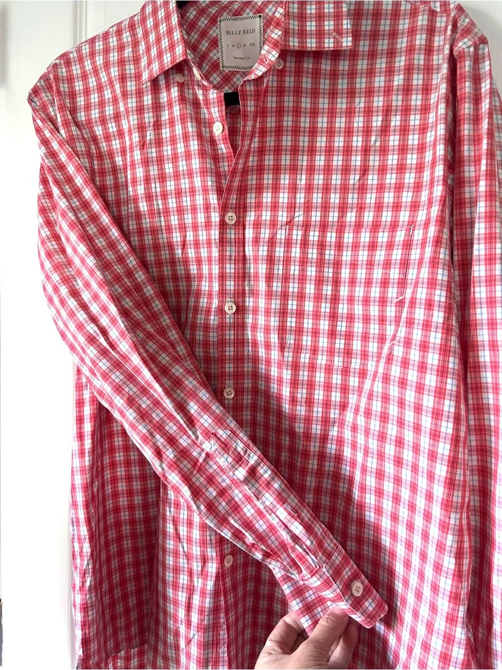 Billy Reid Men’s Plaid Button Down Shirt Size L Standard Cut